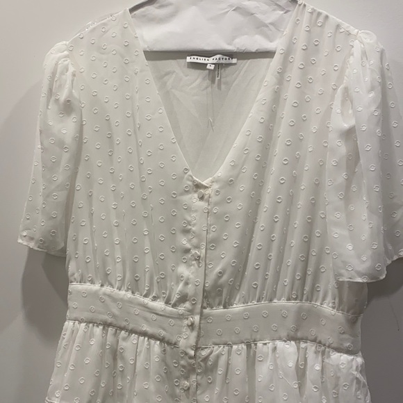 COPY - English factory white tiered midi dress - Picture 1 of 3